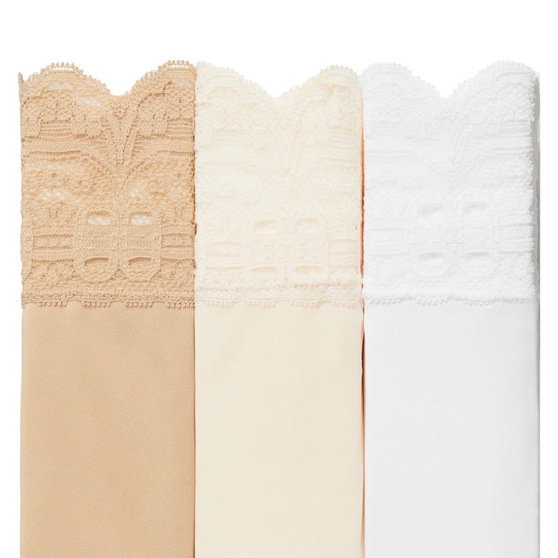 Olga womens Secret Hugs 3 Pack Panty Hipster Panties, French Toast/Pale Blush/White, Small US - Image 2